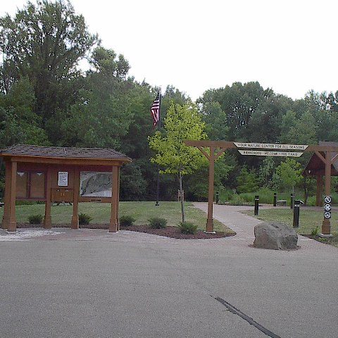 Heckrodt Nature Center kiosk entrance